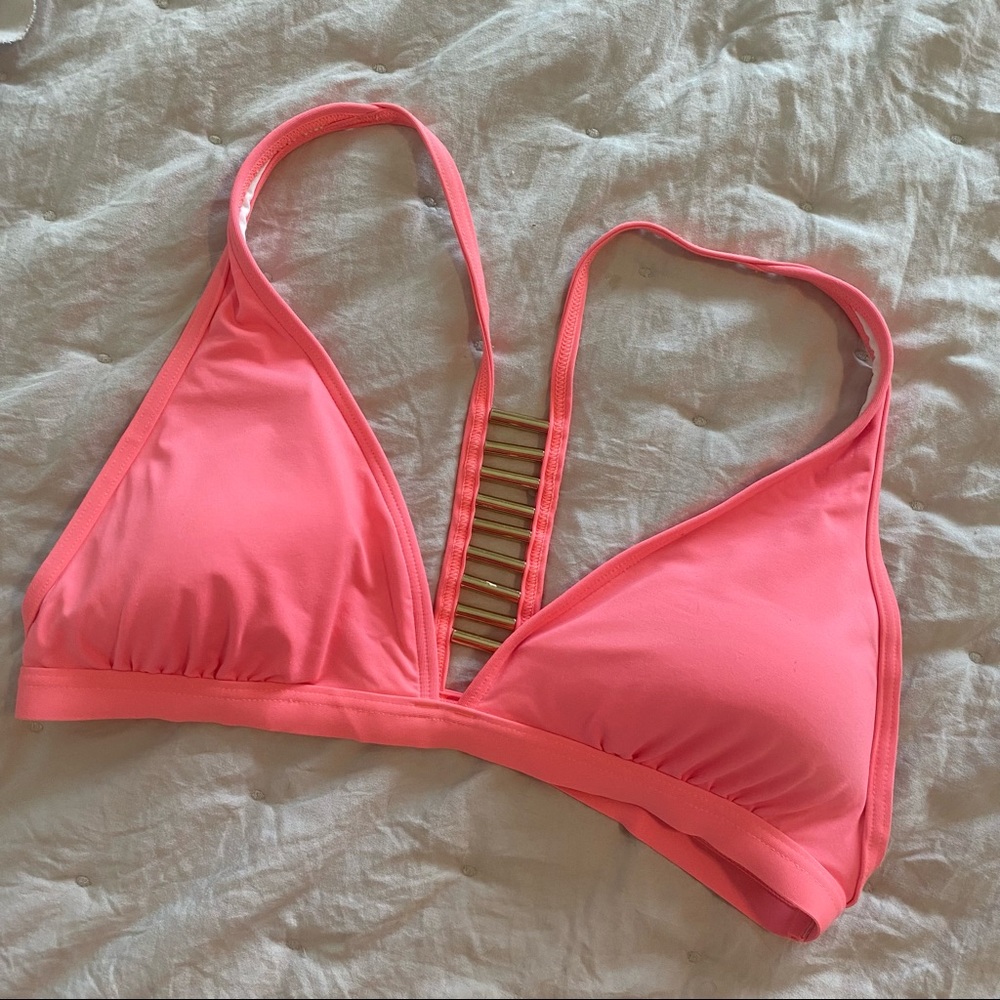Vince Camuto orange coral swim top